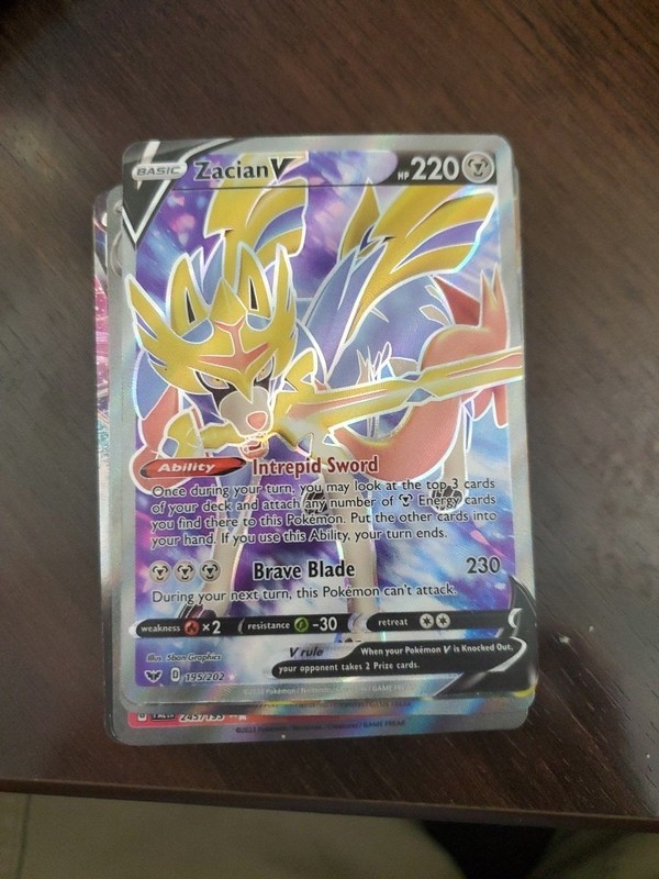 Zacian V (Full Art) 195/202 Swsh01: Sword & Shield Holo