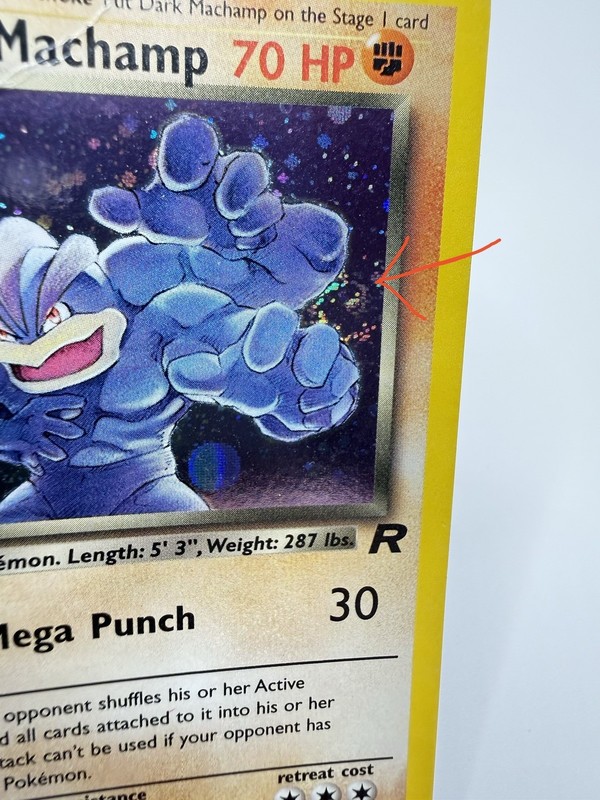 Pokemon Team Rocket Dark Machamp Holo 10/82 - SWIRL - HP/DMG gallery