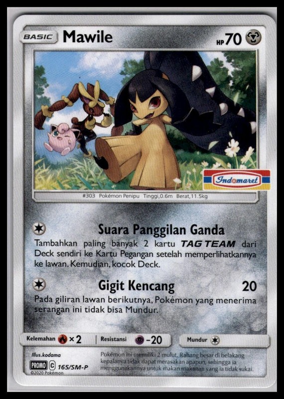 NM Mawile 165/SM-P | Pokemon Indomaret Stamped Promo Indonesian [US SELLER]