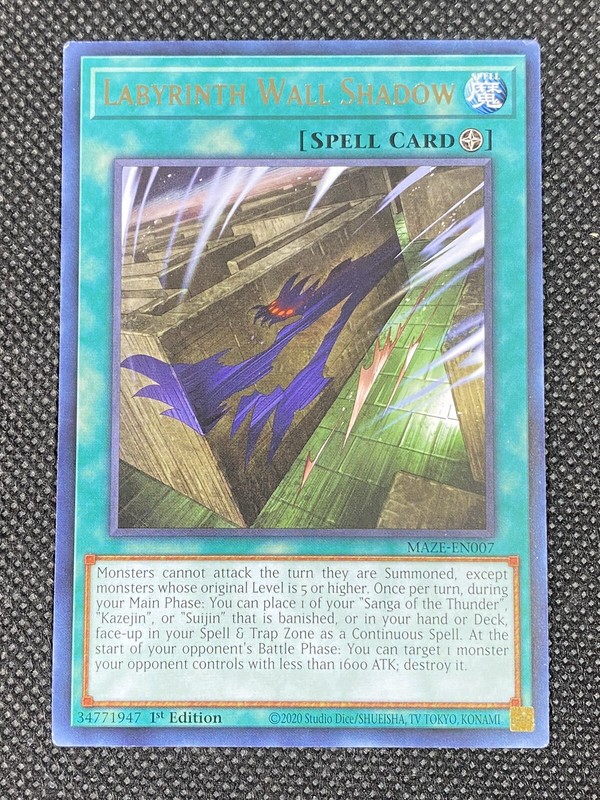 YuGiOh! – Labyrinth Wall Shadow MAZE-EN007 Rare 1st Edition Near Mint