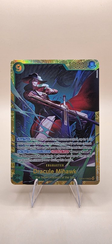 Dracule Mihawk OP14-119 SEC Secret Rare One Piece Card Game English NM