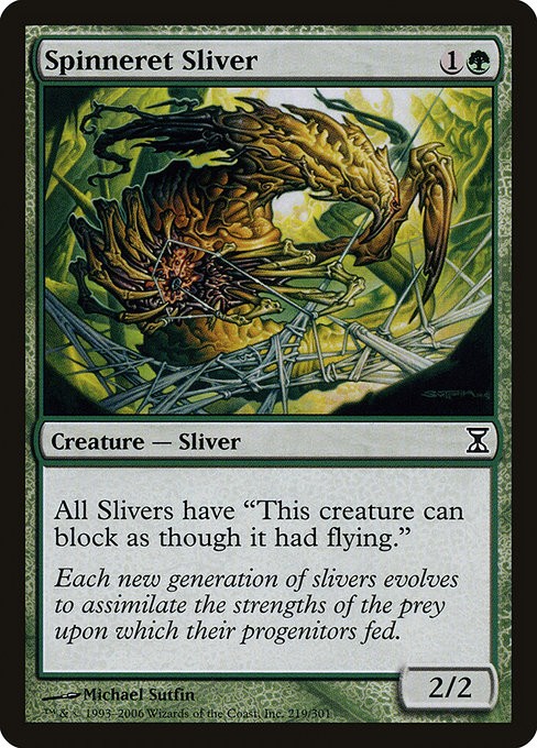 Spinneret Sliver NonFoil Time Spiral 219 NM MTG