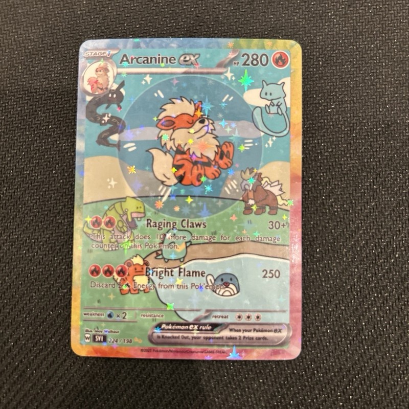 Pokemon Bubble Arcanine Special Doujin Art Starry Holo Card