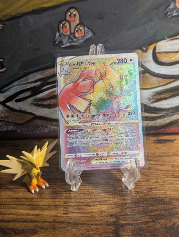 Pokémon Silver Tempest 🌈 Lugia VSTAR Rainbow Secret Rare 202/195 Holo ✨