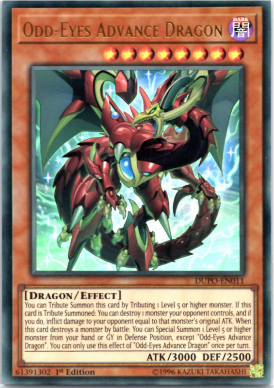 Odd-Eyes Advance Dragon – DUPO-EN011 – Ultra Rare – 1st Edition – Yugioh EURO