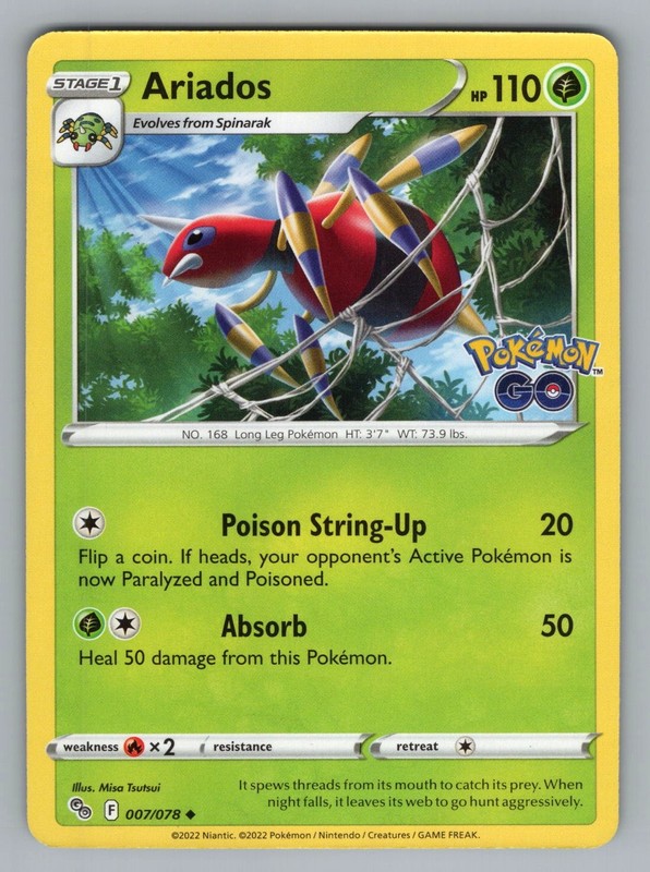 ARIADOS 007 UC POKEMON NM PGO MISA TSUTSUI!#2