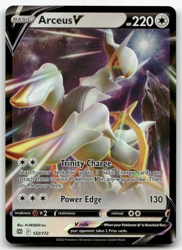 Arceus V #122/172 (Holo) (NM) SWSH09: Brilliant Stars SWSH09 Pokemon