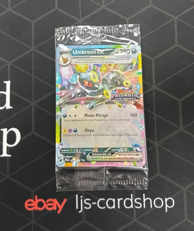 Umbreon ex Prismatic Evolutions 060/131 Stamped Sealed Promo Pokemon Card T1