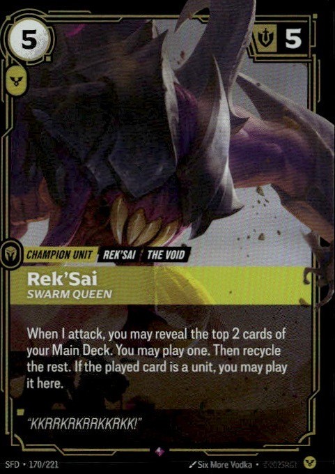 Rek’Sai – Swarm Queen Rare SFD Spiritforged 170/221