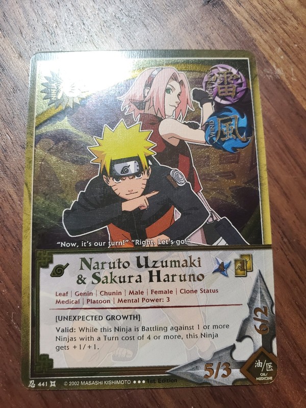 Naruto Uzumaki & Sakura Haruno - N-441 - Super Rare - 1st Edition - Foil gallery