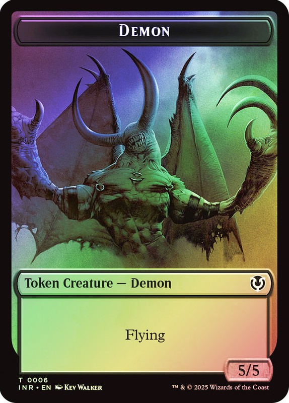 MTG FOIL {Demon Token} // {Human Cleric Token} – Innistrad Remastered #006
