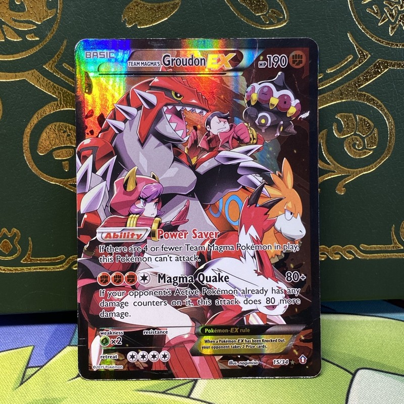 Team Magma’s Groudon EX 15/34 Double Crisis Holo HP