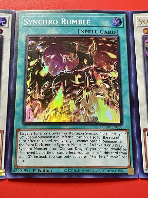 Crimson Dragon + Synchro Rumble + Snake-Eyes Vengeance Dragon | YuGiOh! gallery