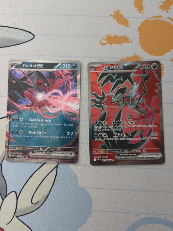 2x Pokemon TCG Yveltal ex 053/088 and Full Art 105/088 Perfect Order NM
