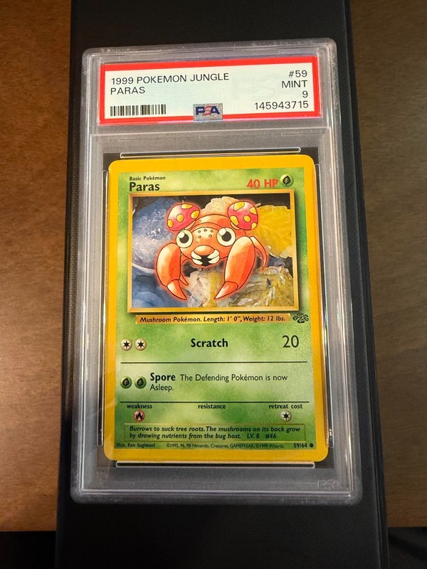 PSA 9 MINT 1999 POKEMON JUNGLE | 1ST EDITION PARAS 59