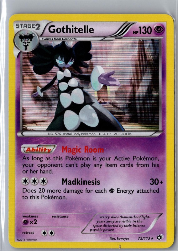 Gothitelle 72/113 Holo Rare Legendary Treasures Pokemon Near Mint