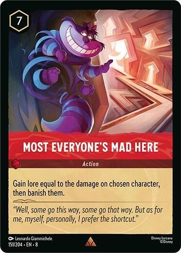 Disney Lorcana TCG – Reign of Jafar – Most Everyone’s Mad Here – Rare 151/204