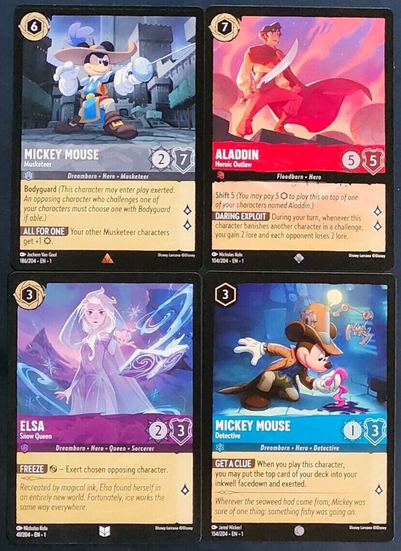 Disney Lorcana – The First Chapter – Base Singles 1-204 You Pick the Card