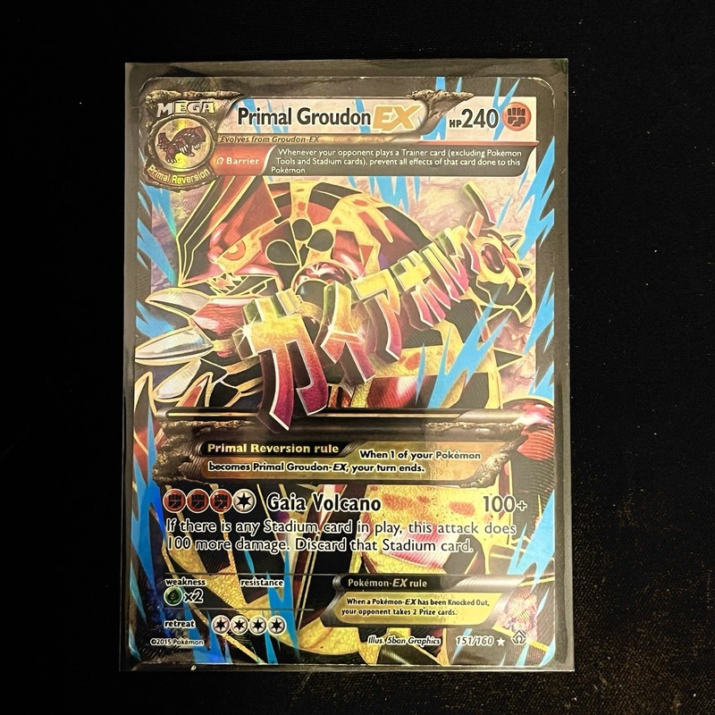 Pokémon Primal Groudon EX XY Primal Clash 151/160 Rare Holo 240 HP