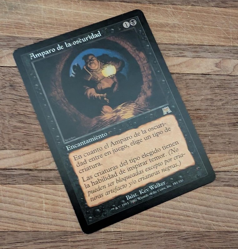 MTG Magic the Gathering Amparo de la Oscuridad Cover of Darkness nm #133 Spanish