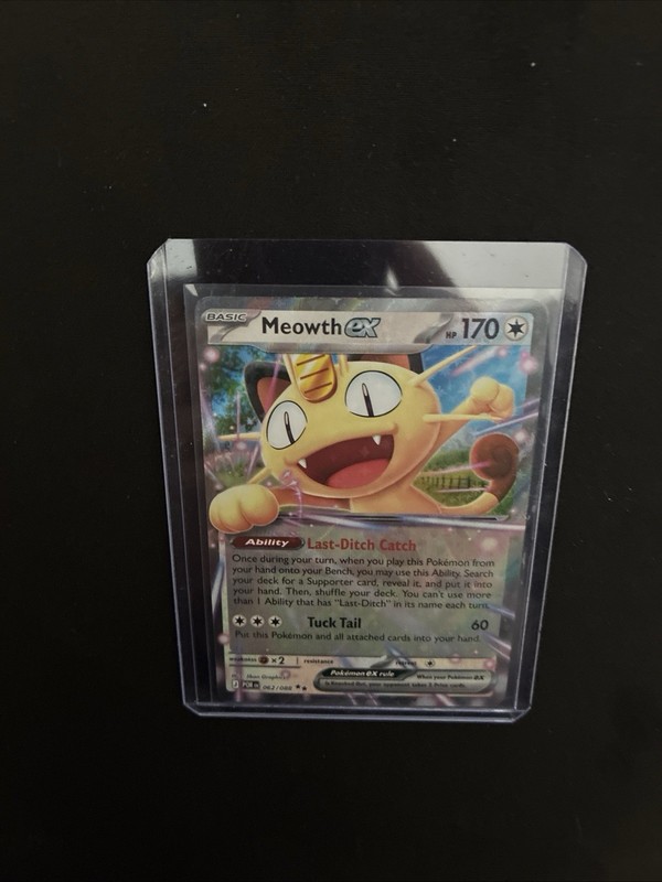 Pokémon Meowth EX 062/088 Basic Holo 170 HP Cat 5ban Graphics Card