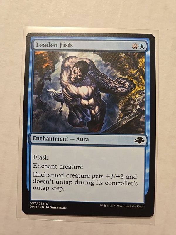 Leaden Fists – Dominaria Remastered – LP – Common – Enchantment Aura – MTG