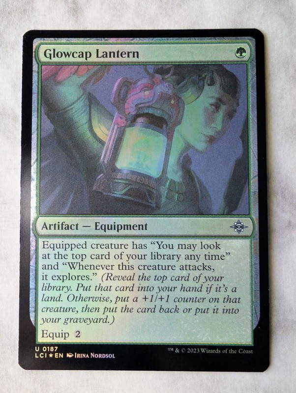 Glowcap Lantern (Foil) | MTG LCI Ixalan | Green Artifact Equipment Explore | NM