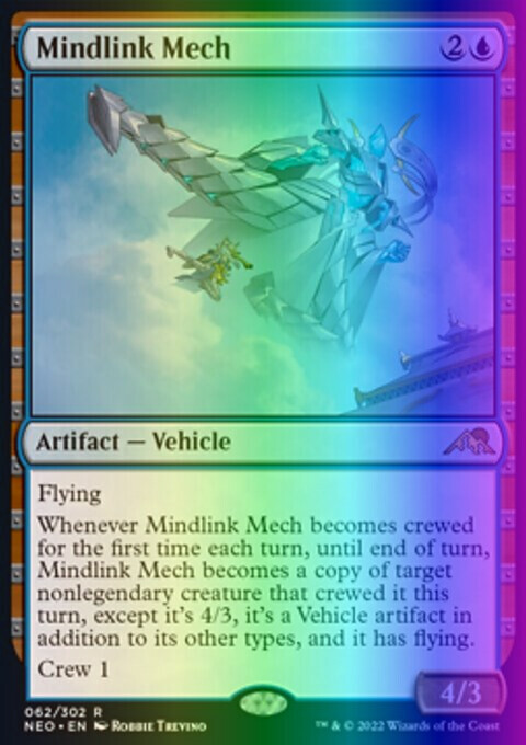 MTG Magic the Gathering Mindlink Mech (62/606) Kamigawa Neon Dynasty LP FOIL