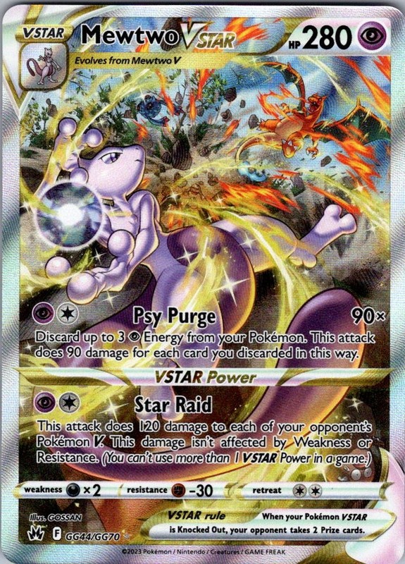Mewtwo VSTAR Ultra Rare Crown Zenith: Galarian Gallery GG44/GG70 NM