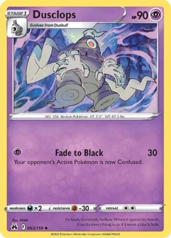 Pokemon – Dusclops 063/159 – Crown Zenith – NM/M