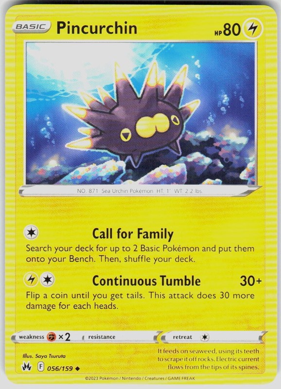 Pincurchin 056/159 SWSH: Crown Zenith Pokemon