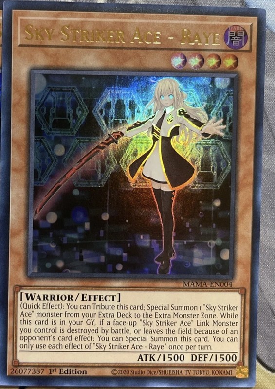 🔥Yugioh Sky Striker Ace – Raye MAMA-EN004 ULTRA RARE NM 1ST EDITION