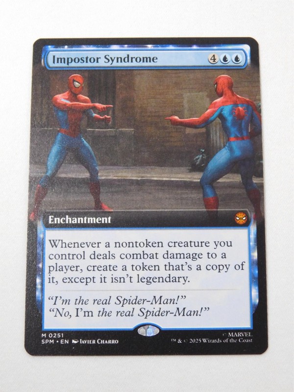 Imposter Syndrome Non-Foil Borderless Spider-Man Magic the Gathering Mythic