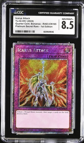 Icarus Attack *CGC 8.5* RA03-EN165 *Platinum Secret Rare* 2024 * Yugioh