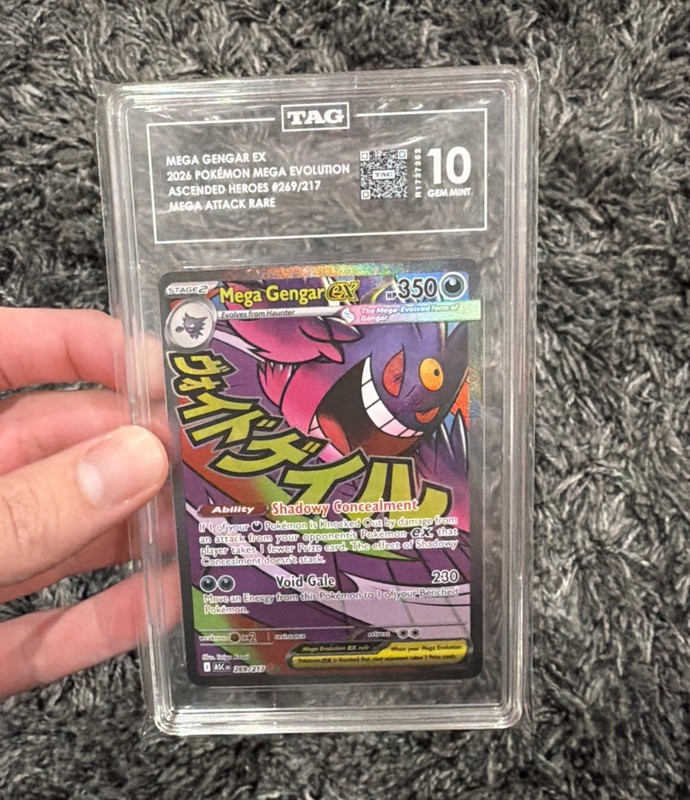 Pokemon Mega Gengar EX 269/217 TAG 10 Ascended Heroes Mega Attack Rare GEM Mint!