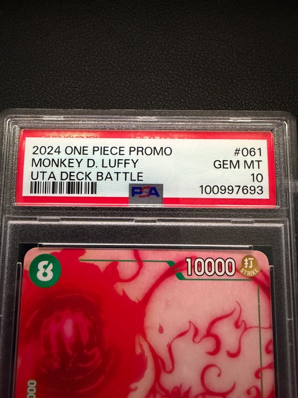 2024 One Piece UTA Battle Promo Monkey D Luffy #P-061 PSA 10 GEM MINT gallery