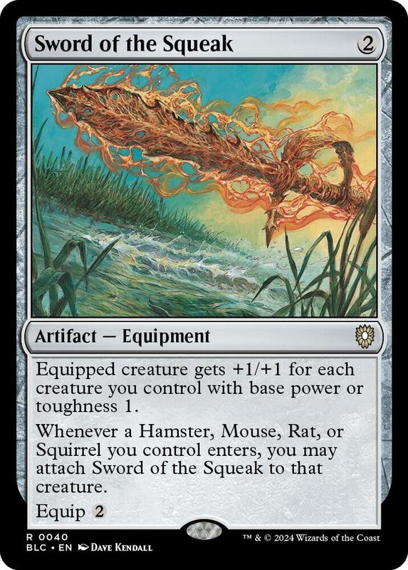 Sword of the Squeak – Commander: Bloomburrow BLC – MTG – NM Magic – 40 R
