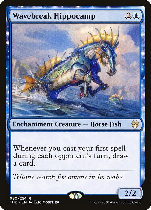 Wavebreak Hippocamp Foil Theros Beyond Death 80 NM MTG
