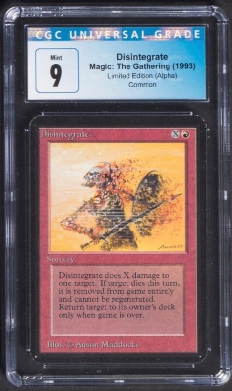 Magic The Gathering, Disintegrate, Alpha, CGC 9.0, Must Have Look!