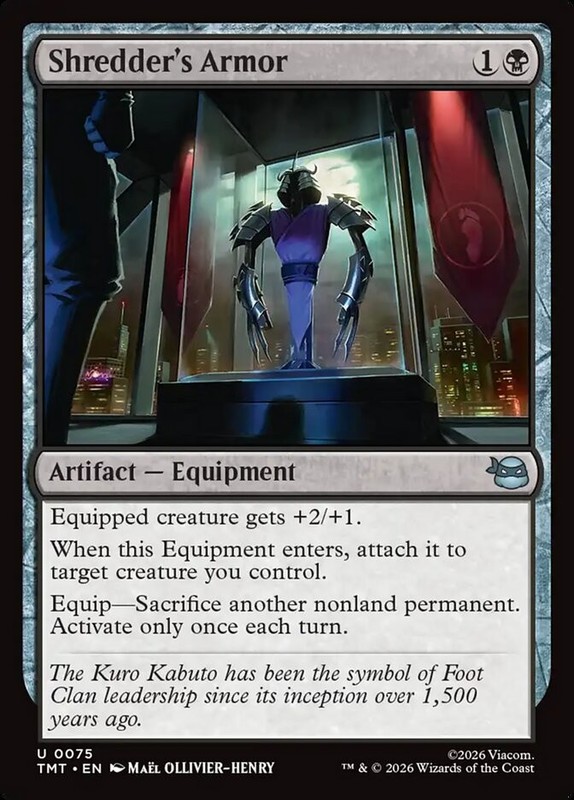 MTG TMNT *FOIL* U Shredder’s Armor #0075