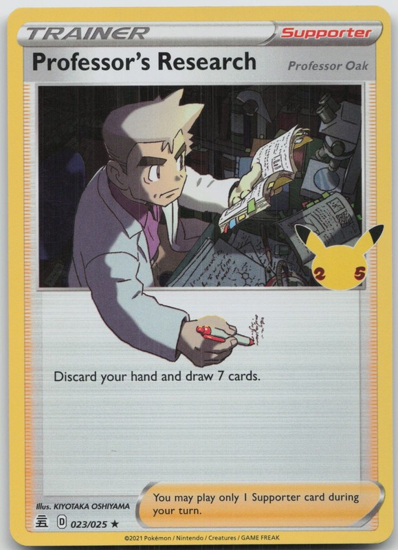 Professor’s Research Holo Rare Holo Celebrations 023/025 LP KIYOTAKA OSHIYAMA