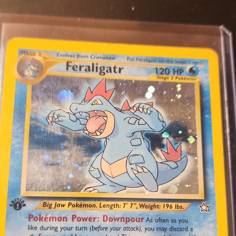 Pokemon TCG Feraligatr 5/111 Neo Genesis 1st Ed Holo Rare English 2000 120HP gallery