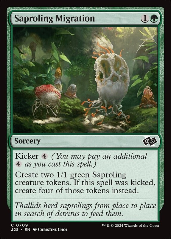 (x4) Saproling Migration 0709 Playset Common Foundations Jumpstart MTG Near Mint