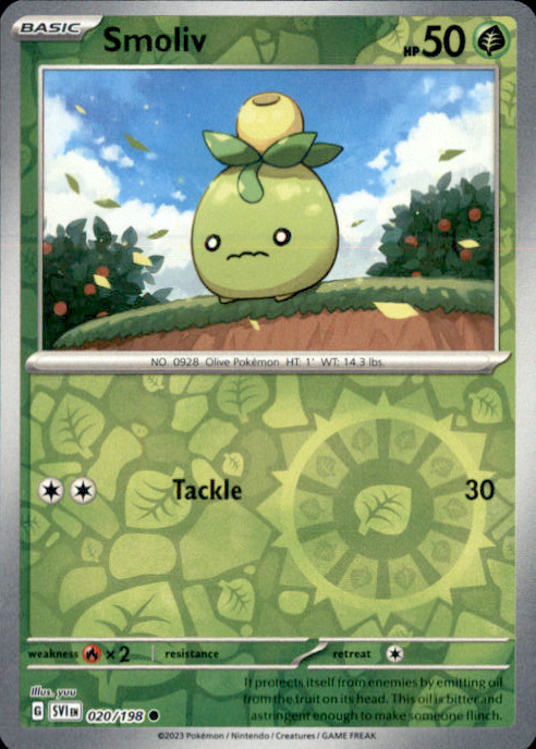 Smoliv – Reverse Holo Common SV01: Scarlet & Violet Base Set 020/198 NM Masako T