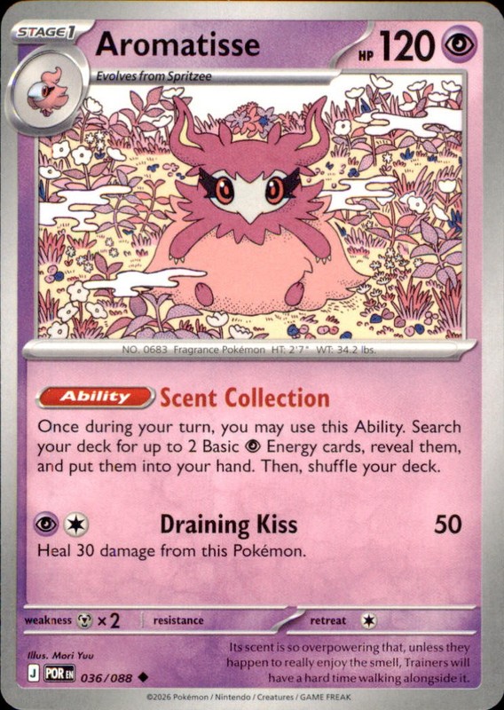 Aromatisse 036/088 Uncommon Perfect Order Pokemon Near Mint