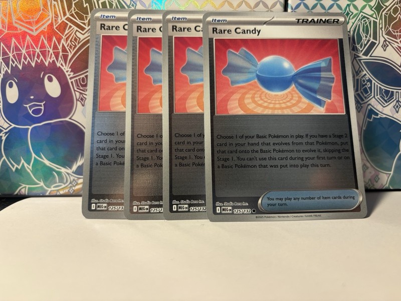 4x Rare Candy (Playset) 125/132 – NM Condition – Reverse-Foil