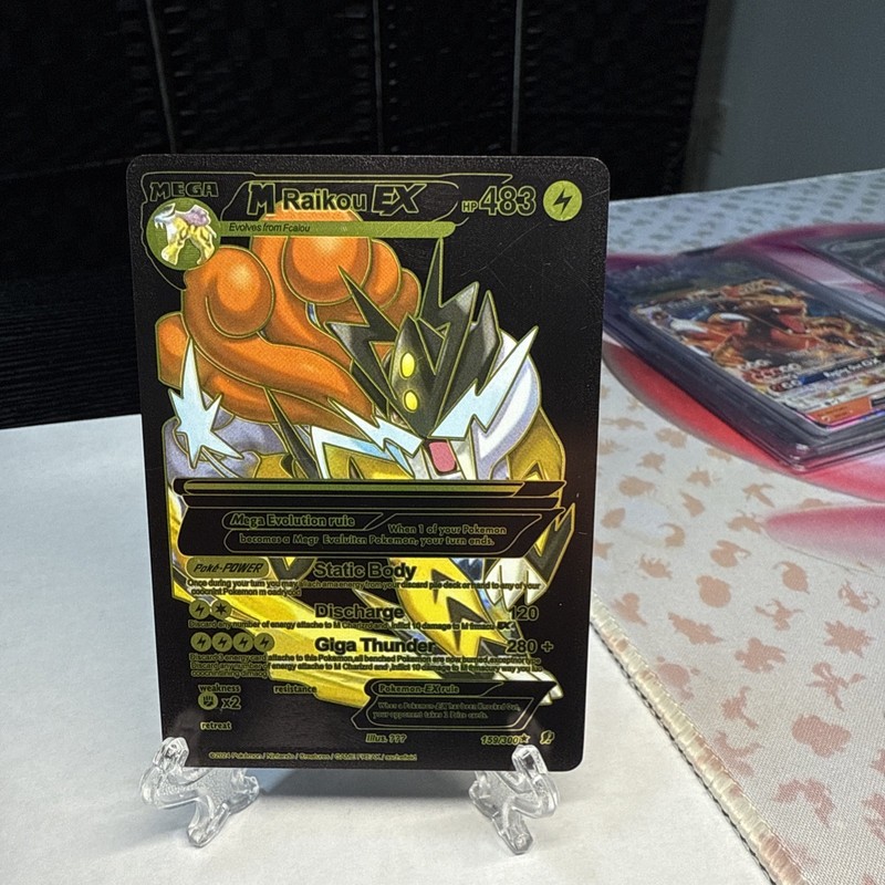 Regigigas GX Black And Red Foil Fan Art Display Card Hp 483 Static Body 💥💥💥💥