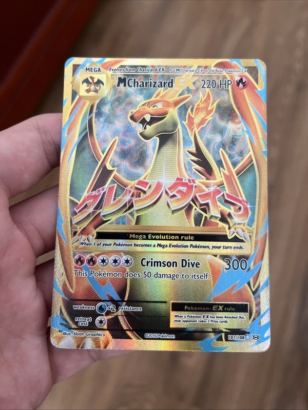 Pokemon Mega Charizard EX (Full Art) 101/108 Evolutions Holo