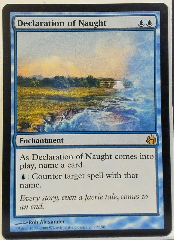 Declaration of Naught regular Morningtide #29 NM8 MTG Near Mint8