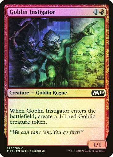 Core Set 2019 MTG FOIL Goblin Instigator Magic
